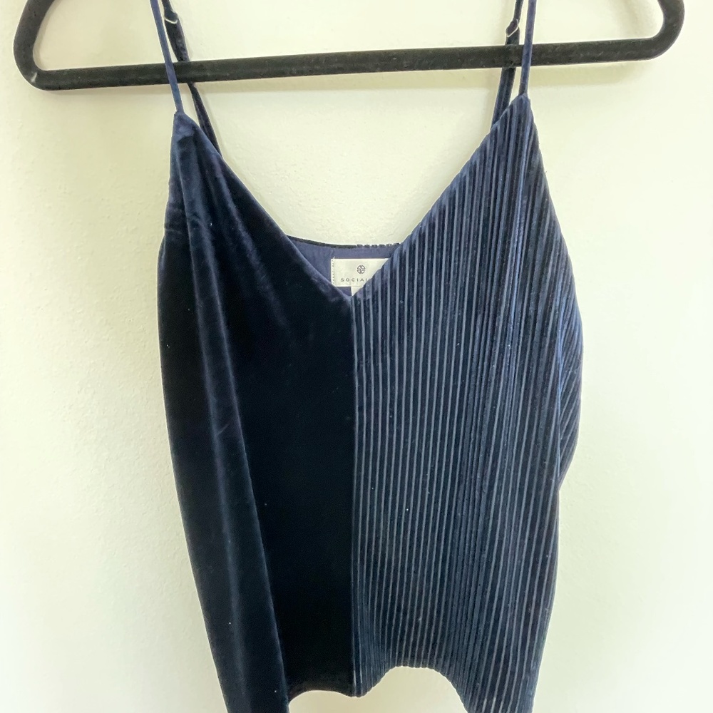 Medium Blue Velvet Socialite Camisole